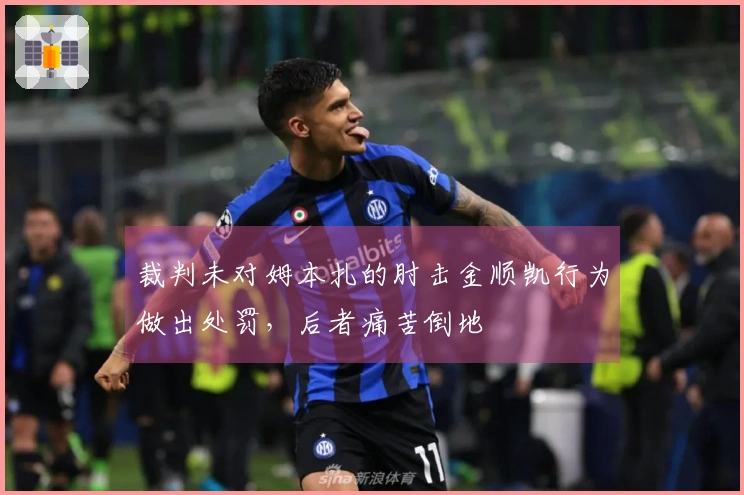 裁判未对姆本扎的肘击金顺凯行为做出处罚，后者痛苦倒地